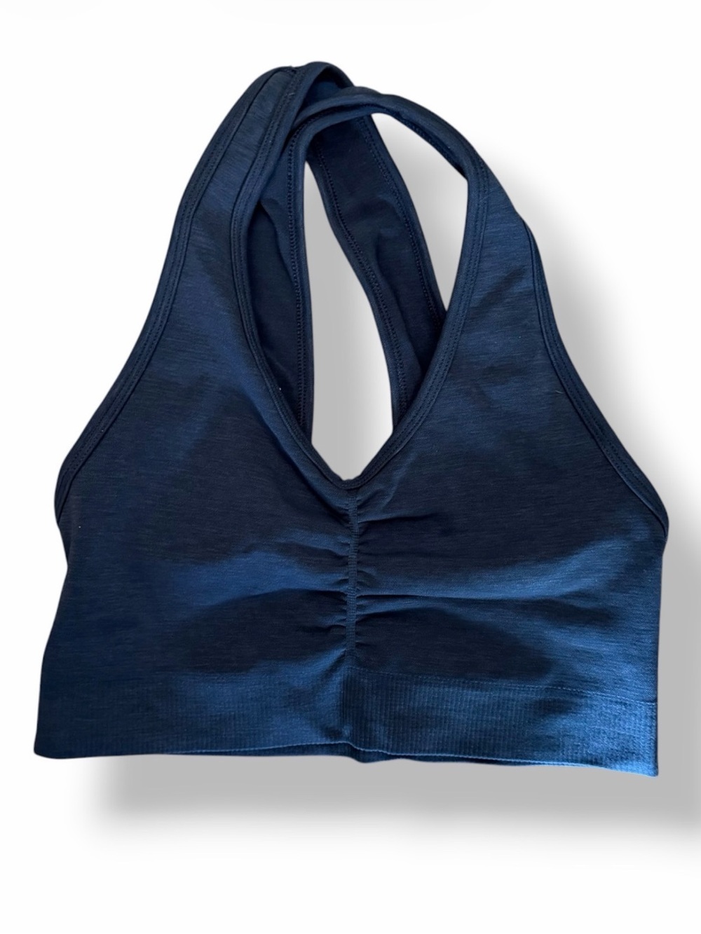 Alphalete Amplify Cross Back Sports Bra Navy Blue